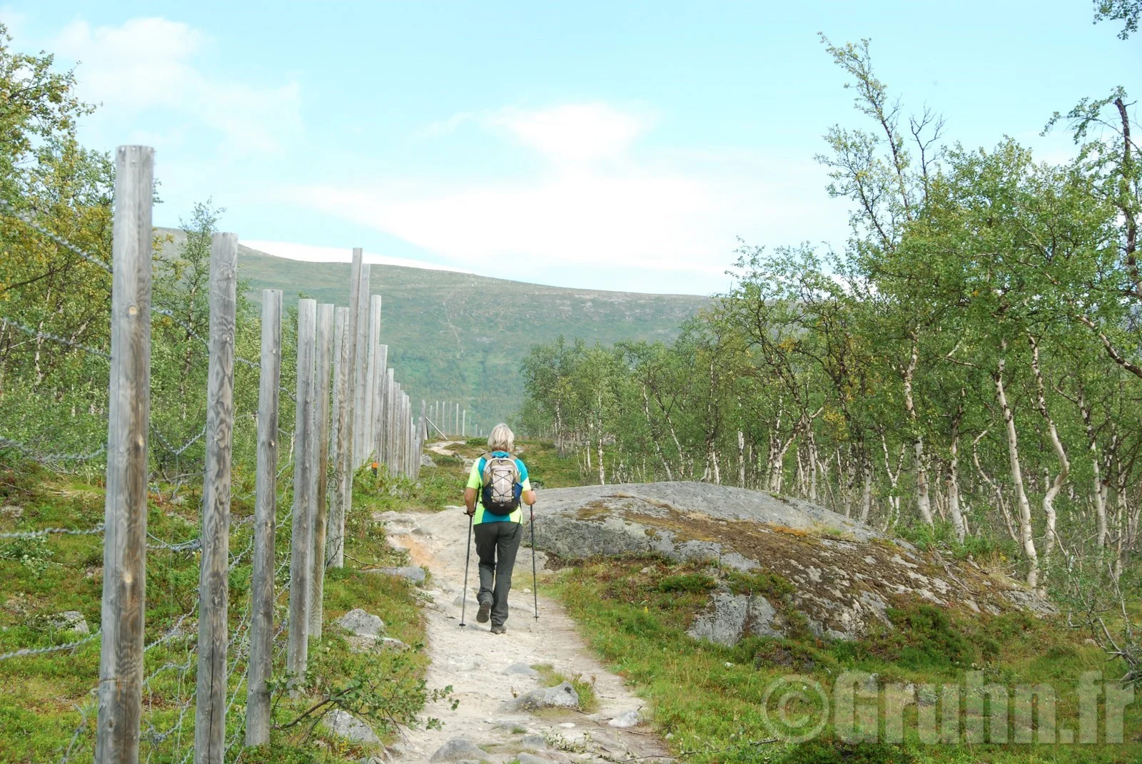 Sentier en Finlande le long de la Norvège