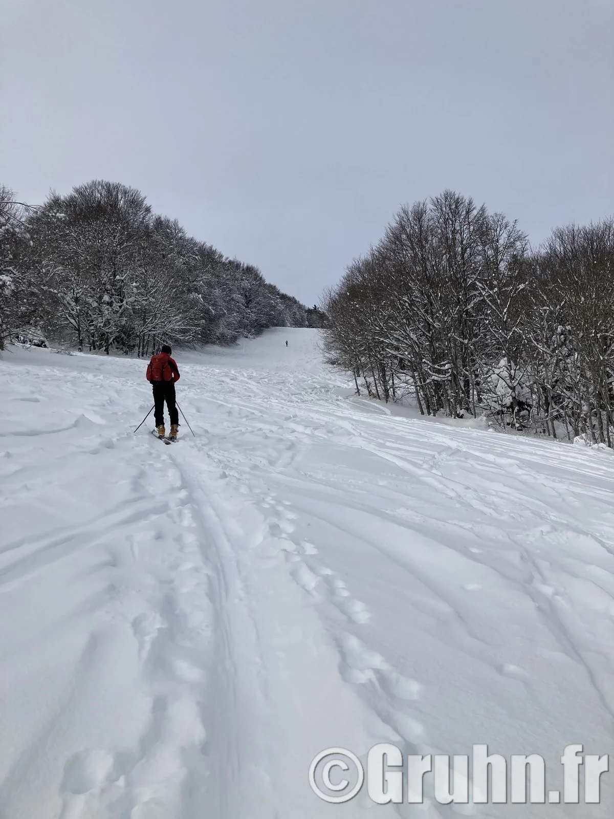 vers le haut des pistes