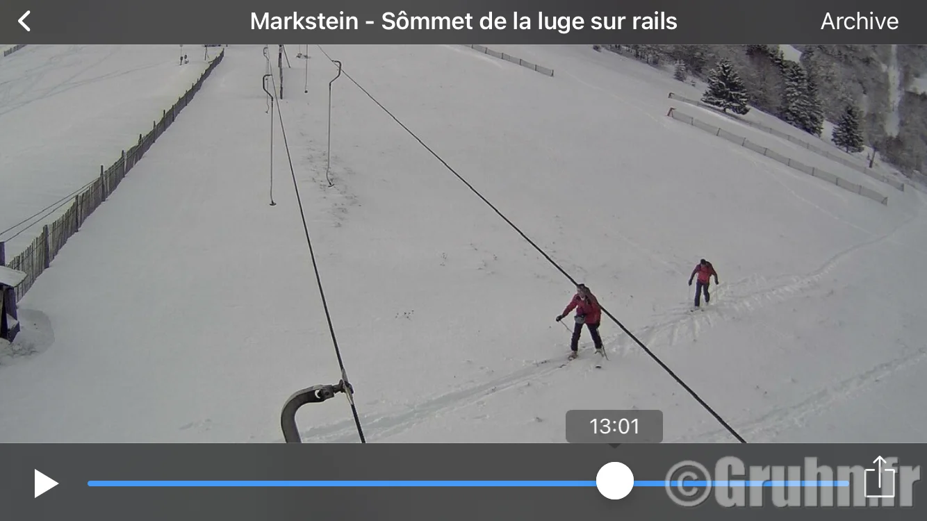Passage sous la webcam du Grand ballon !