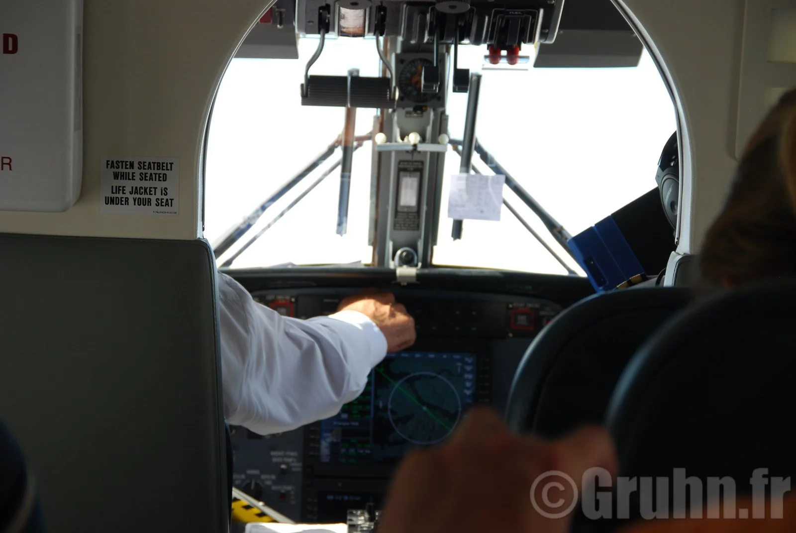 Vue sur la cabine de pilotage !